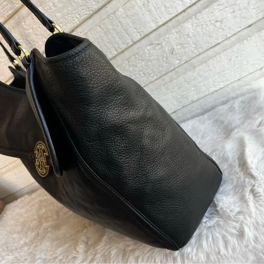 TORY BURCH Black XL Amanda Marion Travel JUMBO Fleming Emerson Tote Shoulder Bag